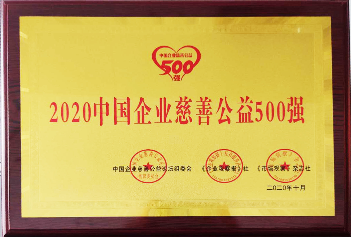 2020企業慈善500強